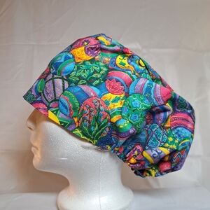 NEW Colorful Easter Egg EURO Style Surgical Scrub Cap